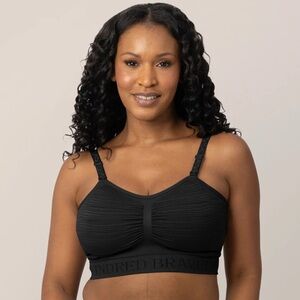 Kindred Bravely Sublime Hands-Free Pumping & Nursing Sports Bra Black Large NEW